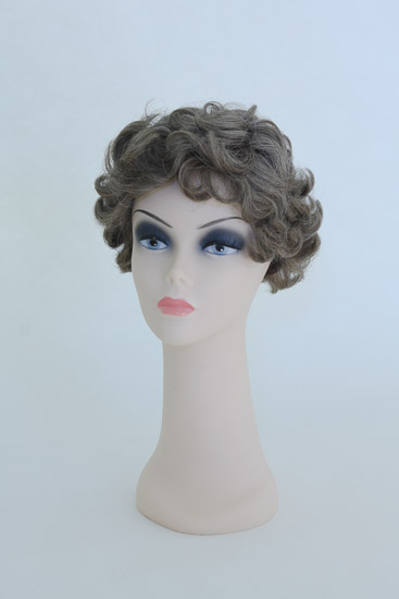Short Curly Light Brown Wig $8