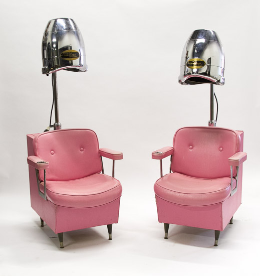 Pink Vinyl Salon Chairs (2) $75 Each