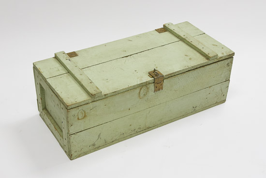 Light Green Wooden Box with Latch $15
