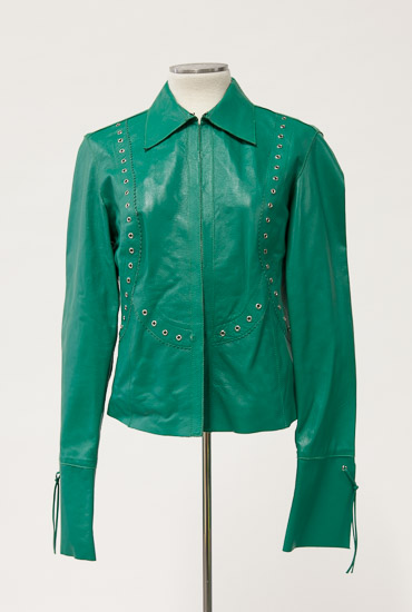 Kelly Green Leather Jacket (Size L)  $10