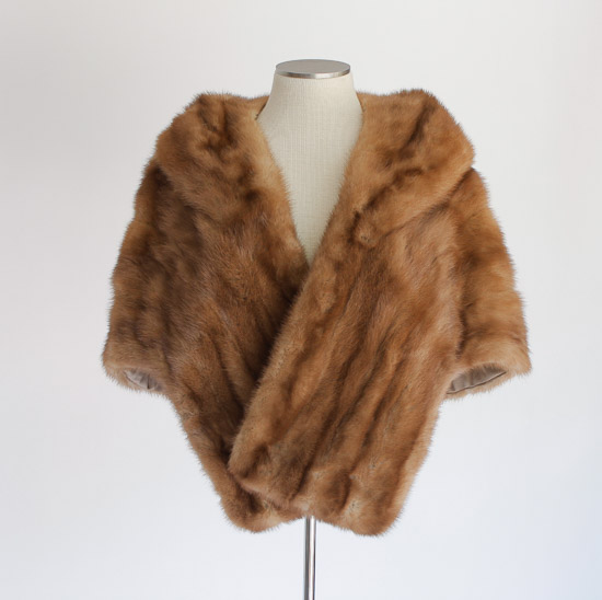 Brown Fur Stole - $25