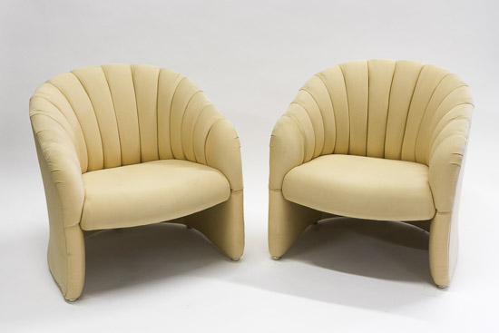 Modern Yellow Shell Chairs (2)  $25 Each