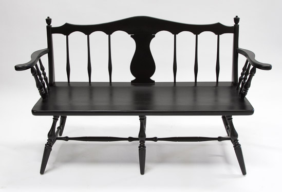 Black Colonial Wooden Bench  $35