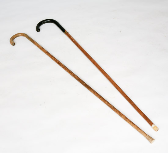 Wooden Curve-handled Canes (2) $10