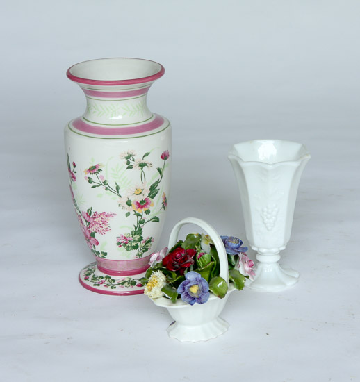 Victorian Style Vases and Floral Basket 8