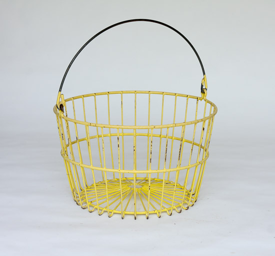 Yellow Wire Basket $10