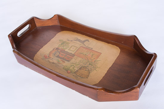 10x21 Wooden Tray with Country Graphic $10