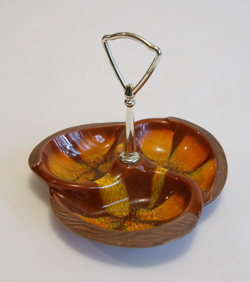 Triple Snack Bowl with Handle $7