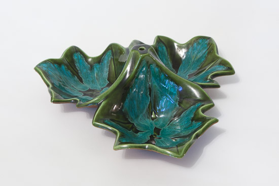 Triple Turquoise Candy/Nut Dish $2