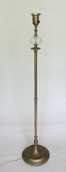 Antique Floor Lamp with Glass and Brass $20