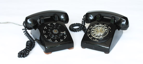 60s Black Rotary Desk Telephone $20 Each