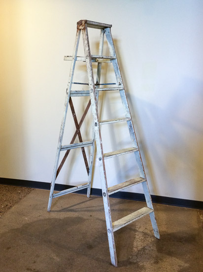 8' White-washed Vintage Ladder  $25