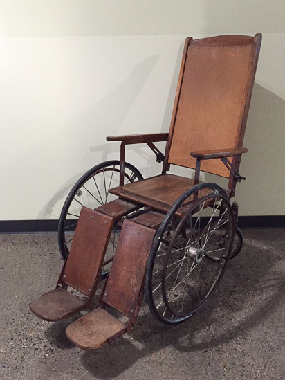 Antique Wheelchair Solid Backed $70